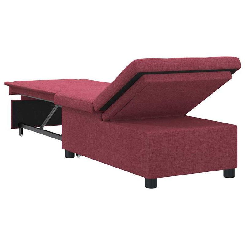 vidaXL Kanapéágy Piros 194 x 67 x 37 cm szövet