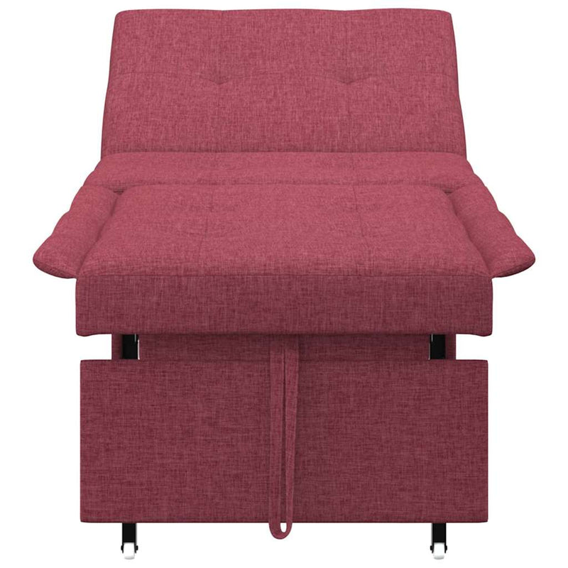 vidaXL Kanapéágy Piros 194 x 67 x 37 cm szövet