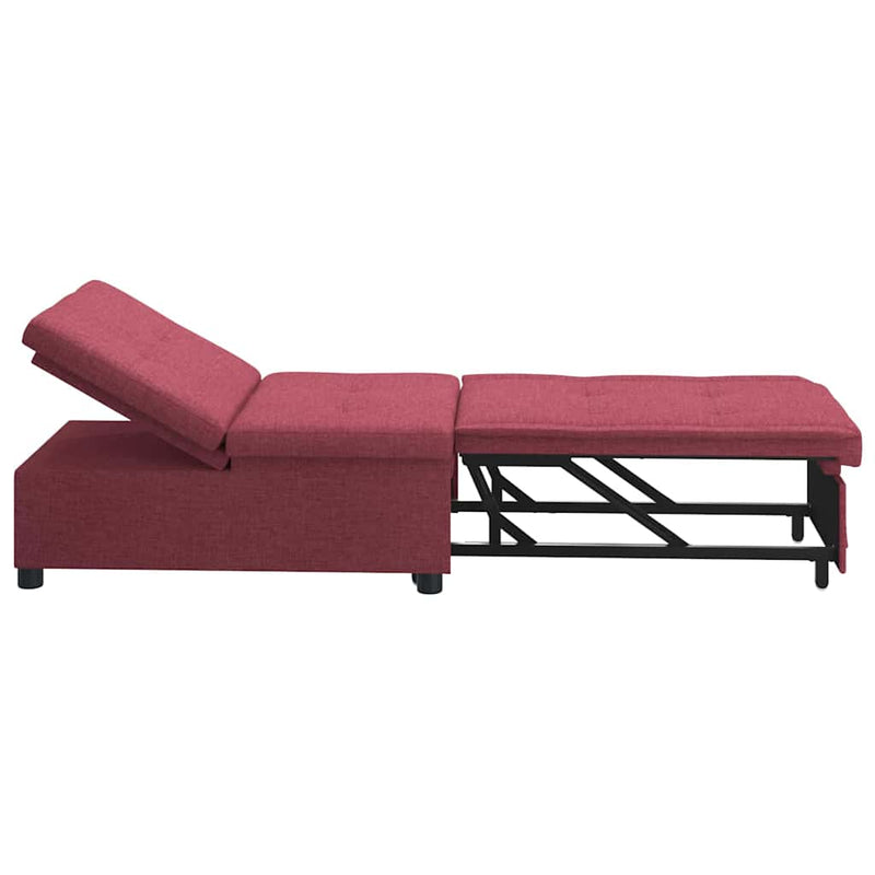 vidaXL Kanapéágy Piros 194 x 67 x 37 cm szövet