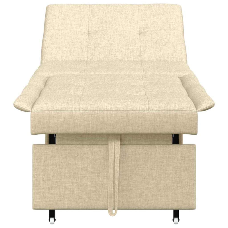 vidaXL Kanapéágy Krém 194 x 67 x 37 cm szövet