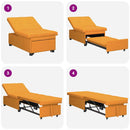 vidaXL Kanapéágy Sötétsárga 194 x 67 x 37 cm szövet