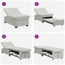 vidaXL Kanapéágy Világosszürke 67 x 194 x 38 cm Bársony