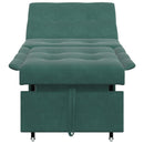 vidaXL Kanapéágy Sötétzöld 67 x 194 x 38 cm Bársony