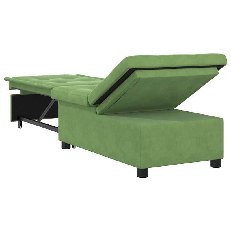 vidaXL Kanapéágy Világos zöld 67 x 194 x 38 cm Bársony