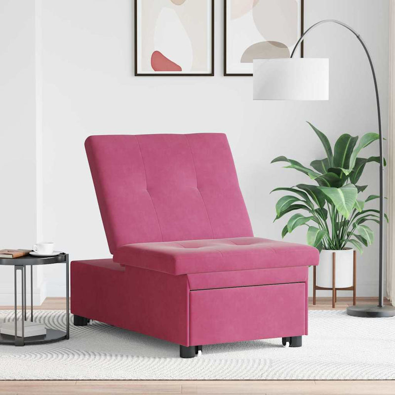 vidaXL Kanapéágy bordó 67 x 194 x 38 cm Bársony