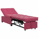 vidaXL Kanapéágy Bordó 194 x 67 x 82 cm Bársony
