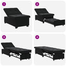 vidaXL Kanapéágy Fekete 67 x 194 x 38 cm Bársony