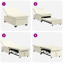 vidaXL Kanapéágy Krém 67 x 194 x 38 cm Bársony