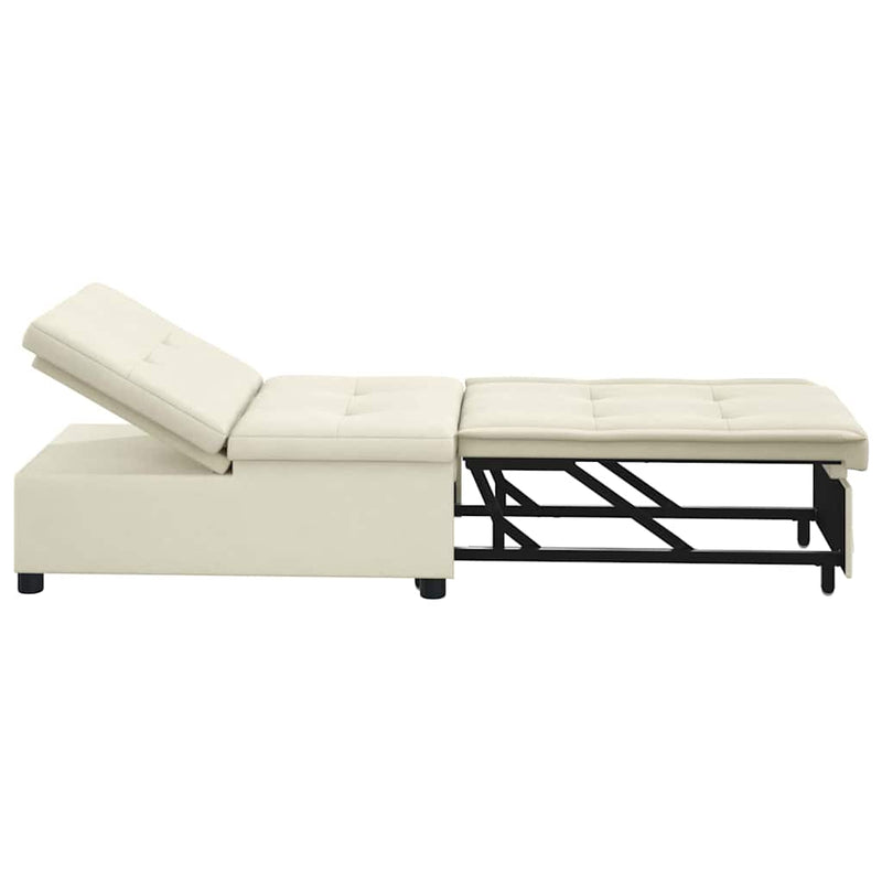 vidaXL Kanapéágy Krém 67 x 194 x 38 cm Bársony