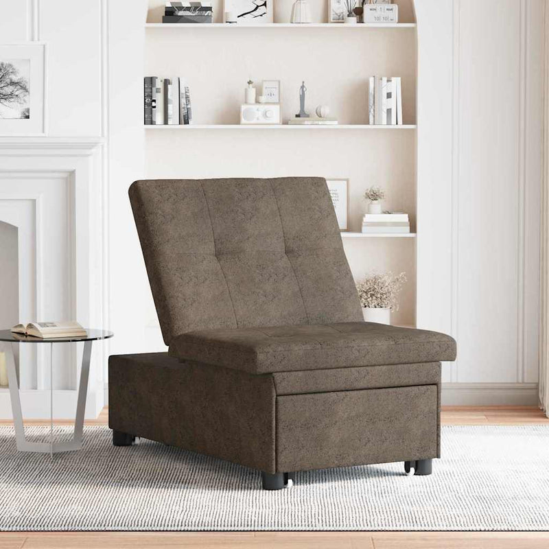 vidaXL Kanapéágy Sötétszürke 67 x 194 x 38 cm Műbőr velúr