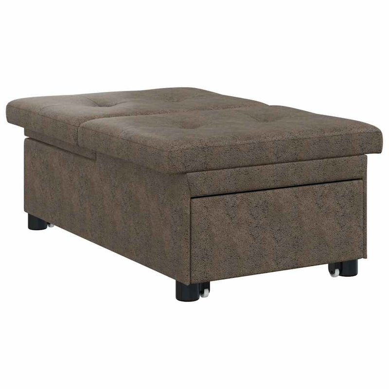 vidaXL Kanapéágy Sötétszürke 67 x 194 x 38 cm Műbőr velúr