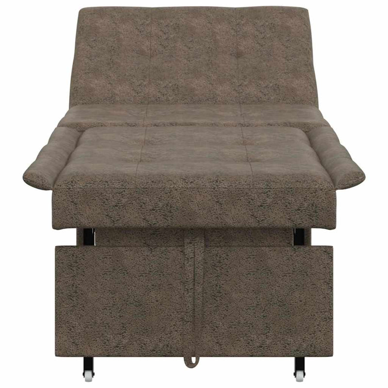vidaXL Kanapéágy Sötétszürke 67 x 194 x 38 cm Műbőr velúr