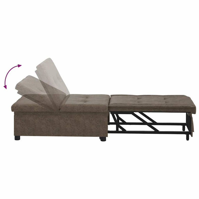 vidaXL Kanapéágy Sötétszürke 67 x 194 x 38 cm Műbőr velúr