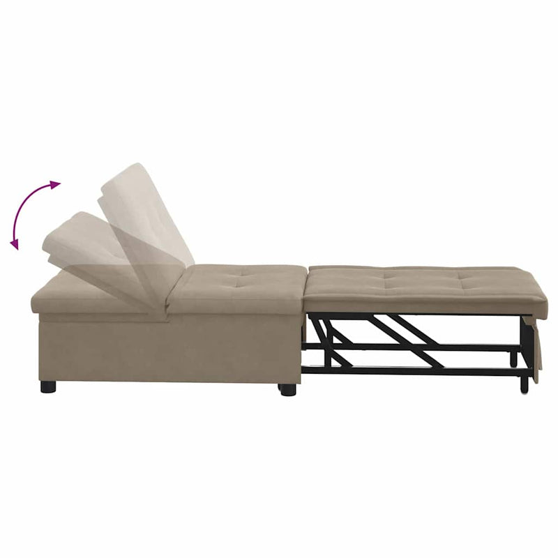 vidaXL Kanapéágy párnával Tópszínű 67 x 194 x 82 cm Furnér