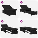 vidaXL Kanapéágy párnával Fekete 67 x 194 x 82 cm Furnér