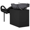 vidaXL Sampon Szék Fekete 136 x 60 x 92 cm PVC