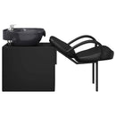 vidaXL Sampon Szék Fekete 136 x 60 x 92 cm PVC