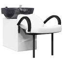 vidaXL Sampon Szék Fehér és fekete 136 x 60 x 92 cm PVC