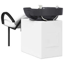 vidaXL Sampon Szék Fehér és fekete 136 x 60 x 92 cm PVC