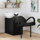 vidaXL Sampon Szék Fekete és Fehér 136 x 60 x 92 cm PVC