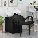 vidaXL Sampon Szék Fekete és Fehér 136 x 60 x 92 cm PVC
