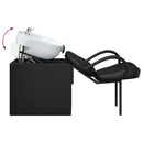 vidaXL Sampon Szék Fekete és Fehér 136 x 60 x 92 cm PVC