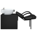 vidaXL Sampon Szék Fekete és Fehér 136 x 60 x 92 cm PVC
