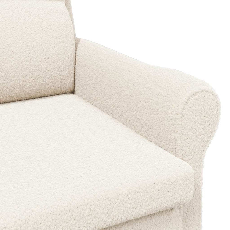 vidaXL karosszék Krém 76 x 94 x 102 cm Puha Sherpa anyag, mérnöki fa