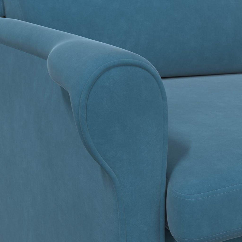 vidaXL karosszék Kék 76 x 94 x 102 cm Bársony