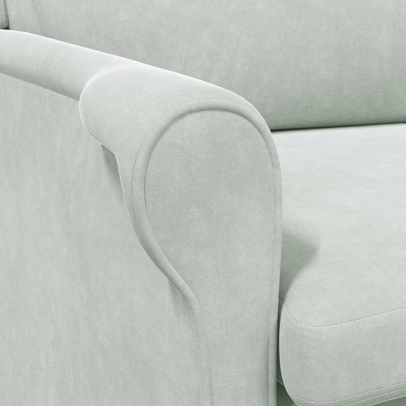 vidaXL karosszék Világosszürke 76 x 94 x 102 cm Bársony