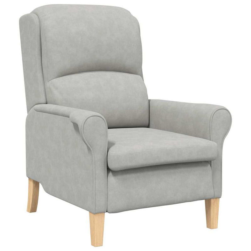 vidaXL karosszék Világosszürke 76 x 94 x 102 cm Mikroszálas