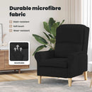 vidaXL karosszék Fekete 76 x 94 x 102 cm Mikroszálas