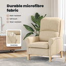 vidaXL karosszék Krém 76 x 94 x 102 cm Mikroszálas