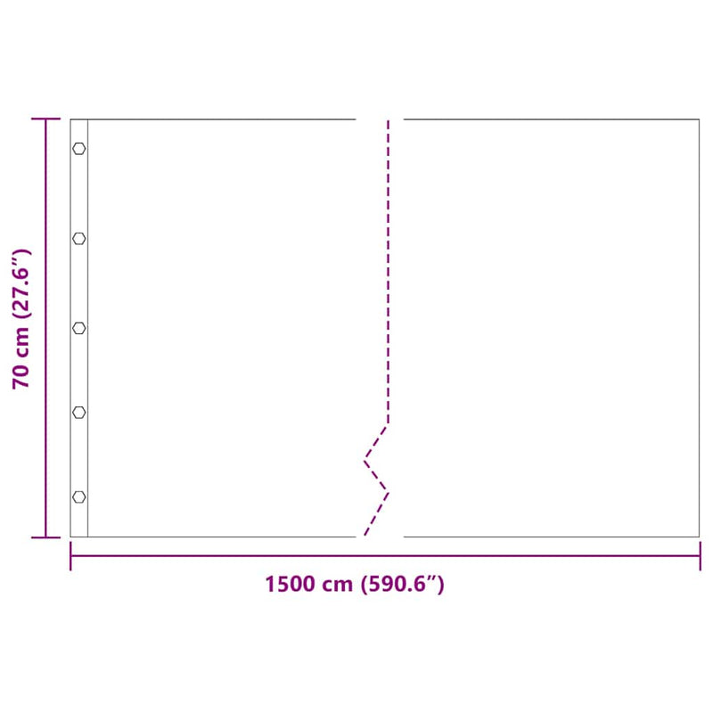 vidaXL Gyökérzáró fólia Fekete 0.7 x 15 m HDPE