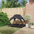 vidaXL Kutyafekhely Fekete xl Acél