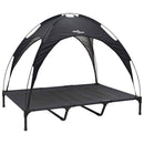 vidaXL Kutyafekhely Fekete 122 x 93 x 106,5 cm Acél