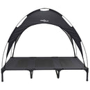 vidaXL Kutyafekhely Fekete xl Acél