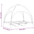 vidaXL Kutyafekhely Fekete xl Acél