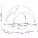 vidaXL Kutyafekhely Barna l Acél