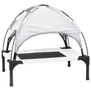 vidaXL Kutyafekhely Ezüst szürke s Acél