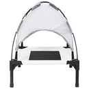 vidaXL Kutyafekhely Ezüst szürke s Acél