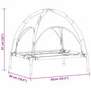 vidaXL Kutyafekhely Ezüst szürke s Acél