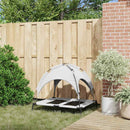 vidaXL Kutyafekhely Ezüst Szürke l Acél