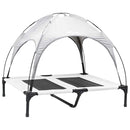 vidaXL Kutyafekhely Ezüst Szürke l Acél