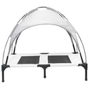 vidaXL Kutyafekhely Ezüst Szürke l Acél