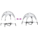 vidaXL Kutyafekhely Ezüst Szürke l Acél