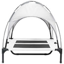 vidaXL Kutyafekhely Ezüst Szürke l Acél