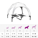 vidaXL Kutyafekhely Ezüst Szürke l Acél