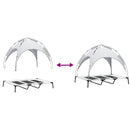 vidaXL Kutyafekhely Ezüst Szürke xl Acél