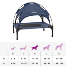 vidaXL Kutyafekhely Tengerészkék m Acél